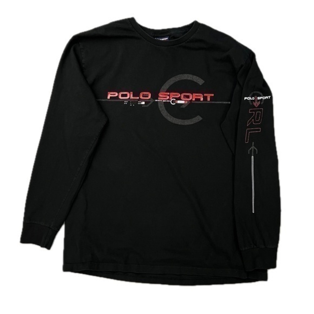 Vintage Polo Sport REFLECTIVE Long Sleeve Pullover Tee Shirt
